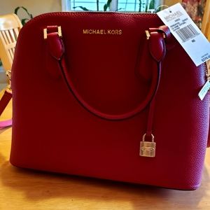 Michael Kors red handbag